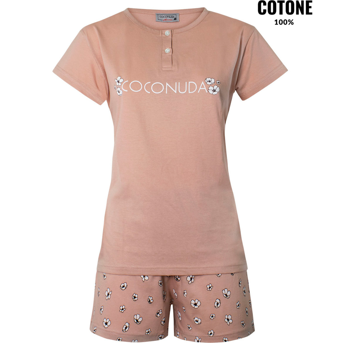 Coconuda Pigiama da Donna Corto Jersey 100% Cotone, Art. 2008