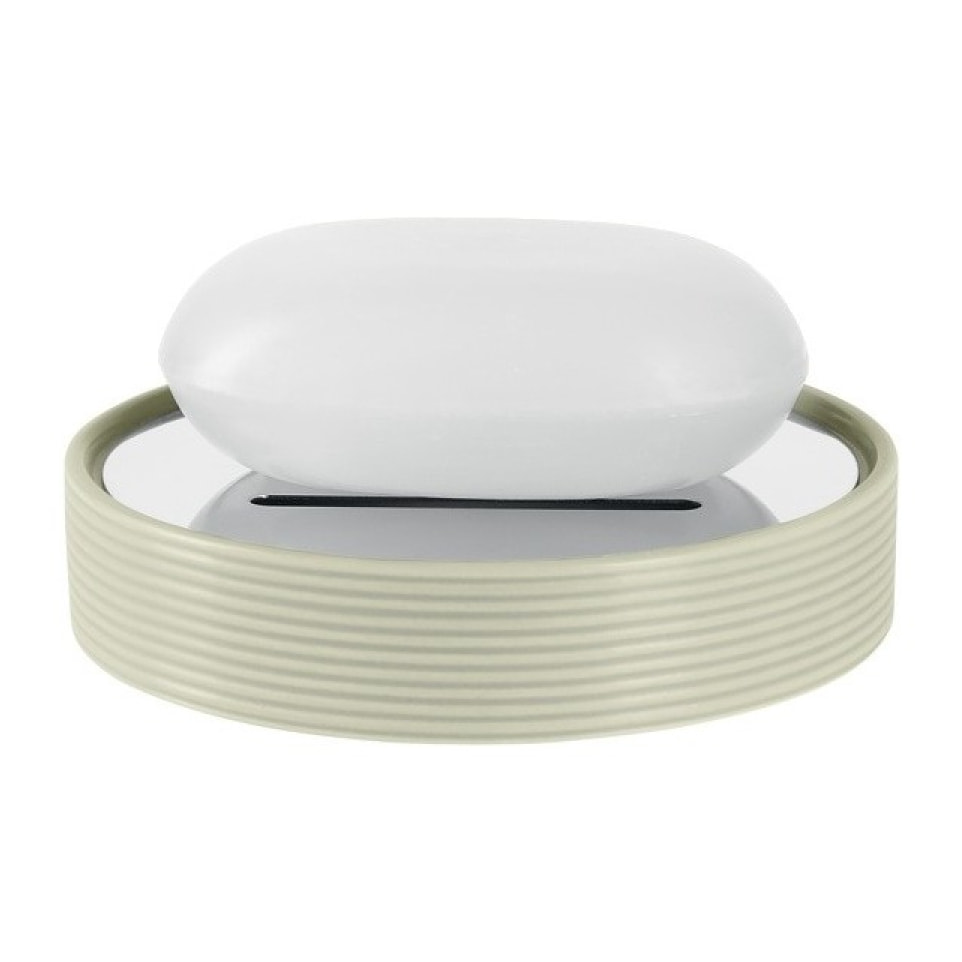 Porte savon Céramique TUBE RIBBED Beige Spirella