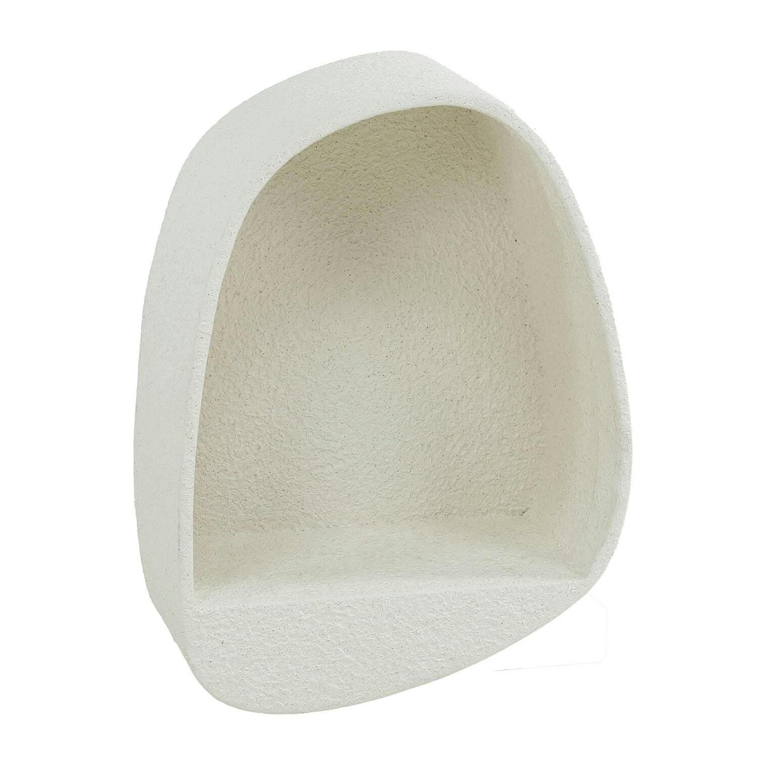Etagère murale blanche en marbre composite forme organique 46 cm TAJ