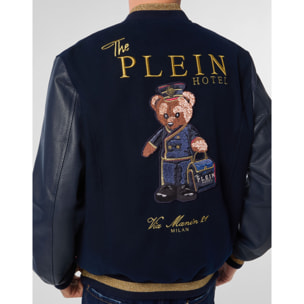 PHILIPP PLEIN Leather Bomber TEDDY