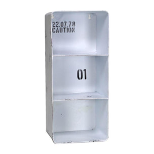 Mensola in metallo Bristol bianco 3 piani rettangolare cm19,5x15h44,5