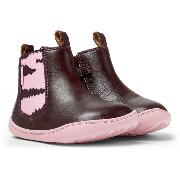 Botines - CAMPER TWS Twins - Burdeos - Cuero liso