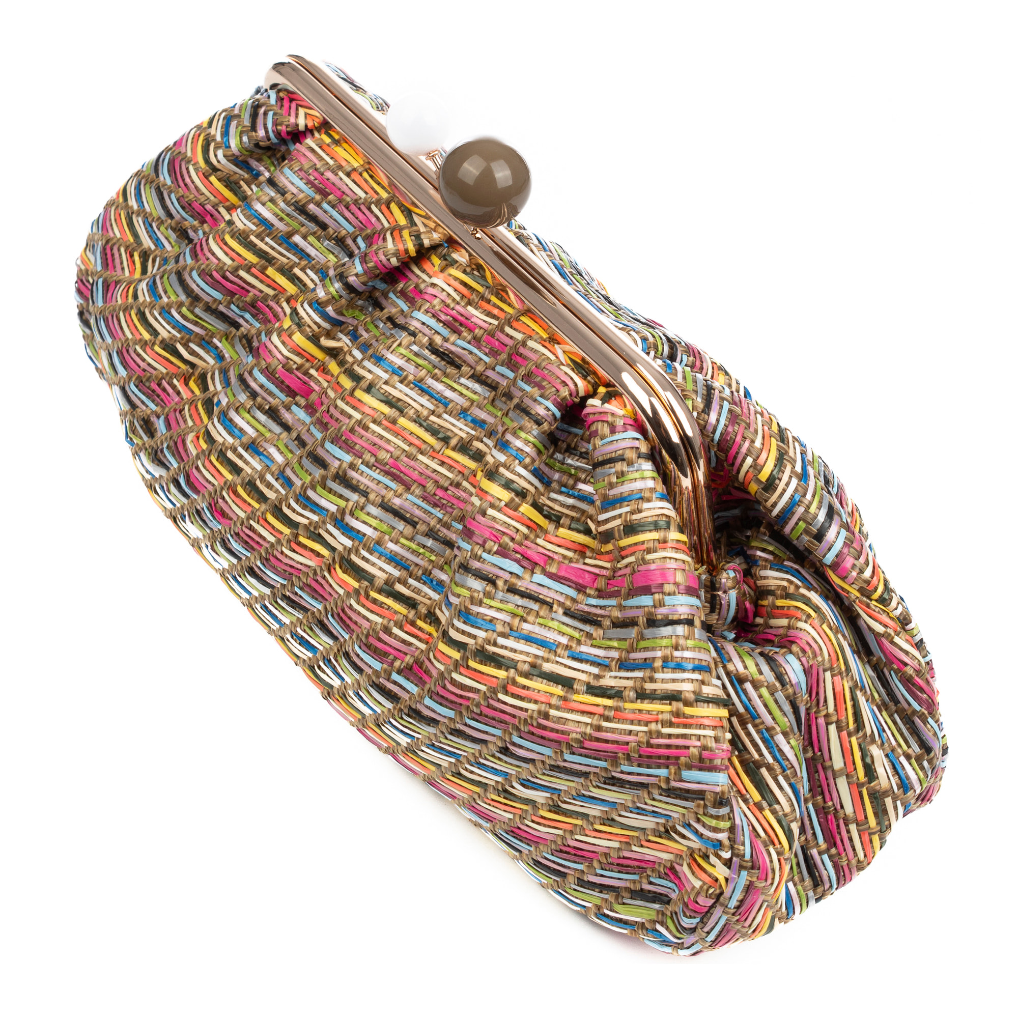 Boesio Bolso bandolera Mujer. Fabricado en rafia sintética entrelazada.