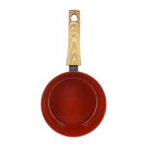 Casserole 18cm en aluminium recyclé brique - tous feux COLORAMA