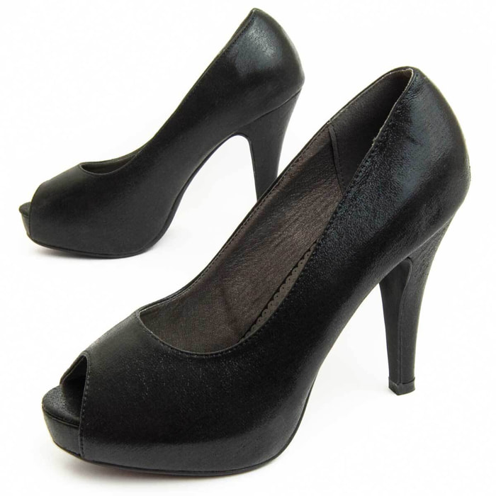 Zapato de tacón - Negro - Altura: 8 cm