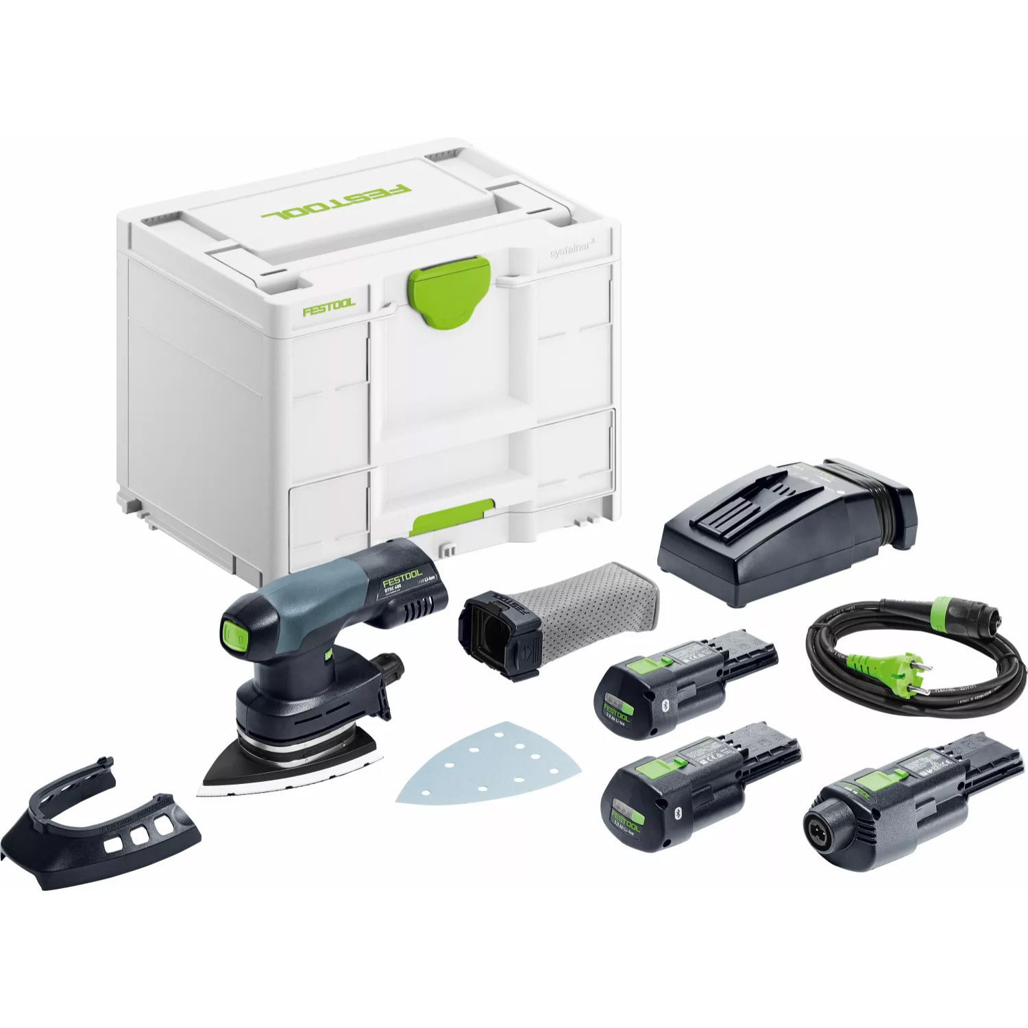 Ponceuse delta sans fi DTSC 400 3.0 I-Set - FESTOOL - avec 2 batteries 18V 3.0 Ah - chargeur - Systainer -