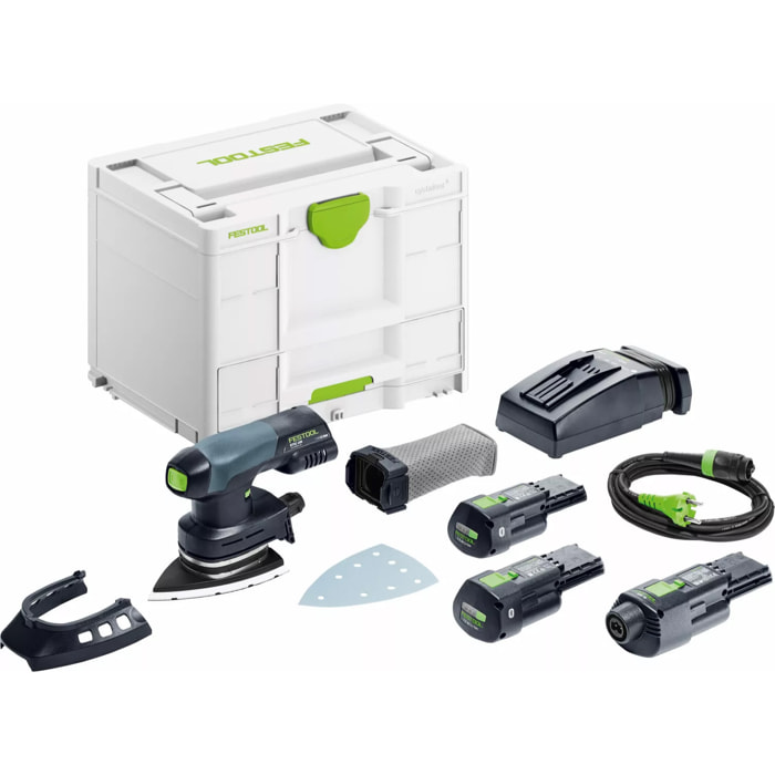 Ponceuse delta sans fi DTSC 400 3.0 I-Set - FESTOOL - avec 2 batteries 18V 3.0 Ah - chargeur - Systainer -