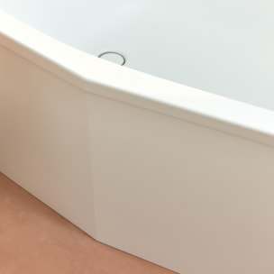 Baignoire bain douche 170 x 90 Bastille vidage à gauche blanc mat