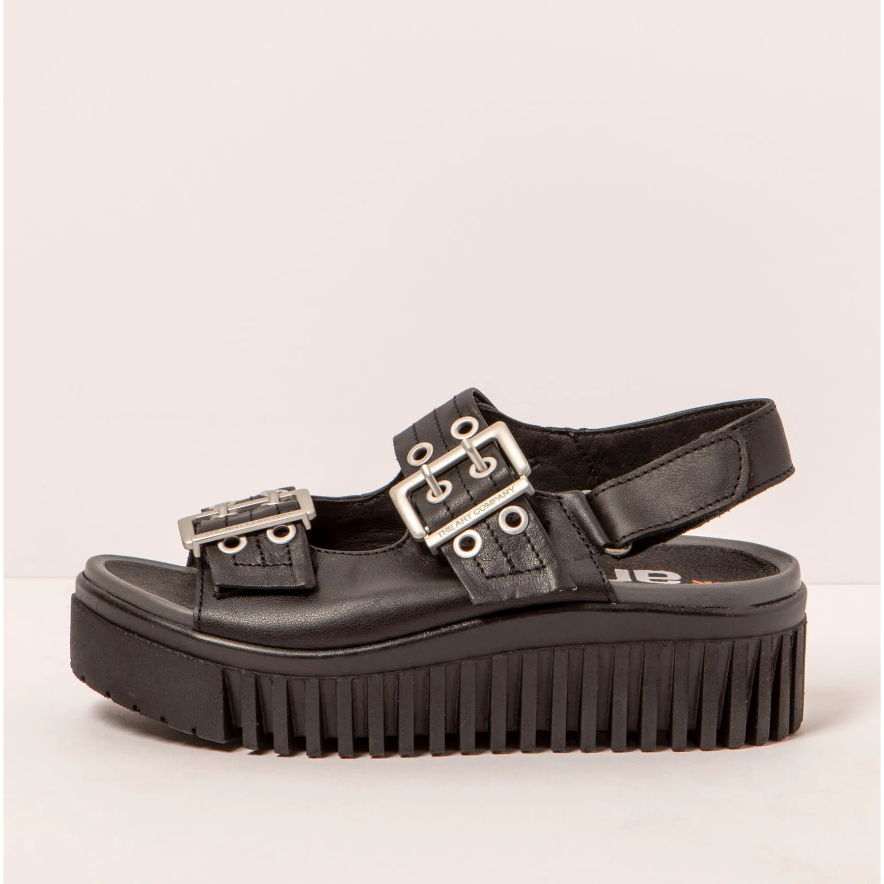 Sandalia de cuña 1579 NAPPA BLACK/BRIGHTON color Black
