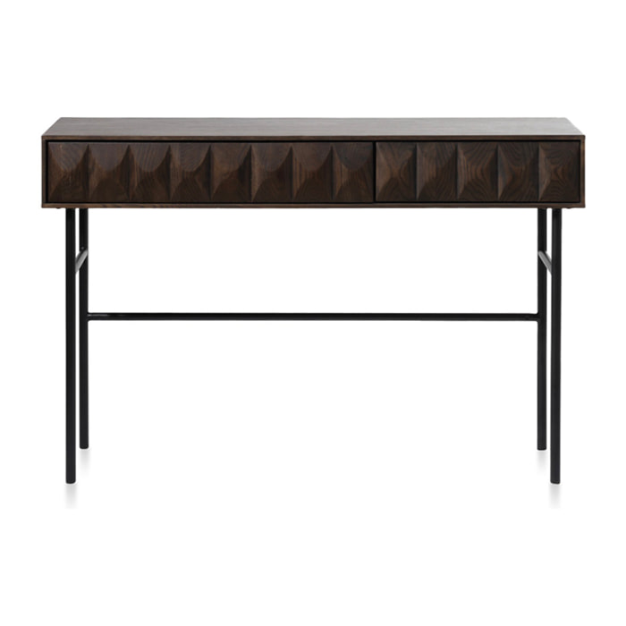 Meuble tv bois et cannage manarola 110x42cm