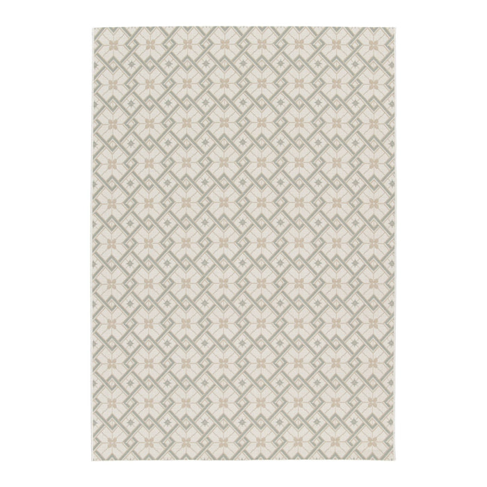 Tapis intérieur/extérieur vintage crème beige vert Angie 160x230cm