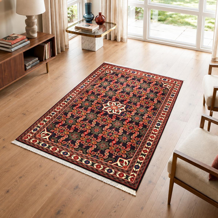 Tapis d'orient au motif oriental, noué main, EPAGA