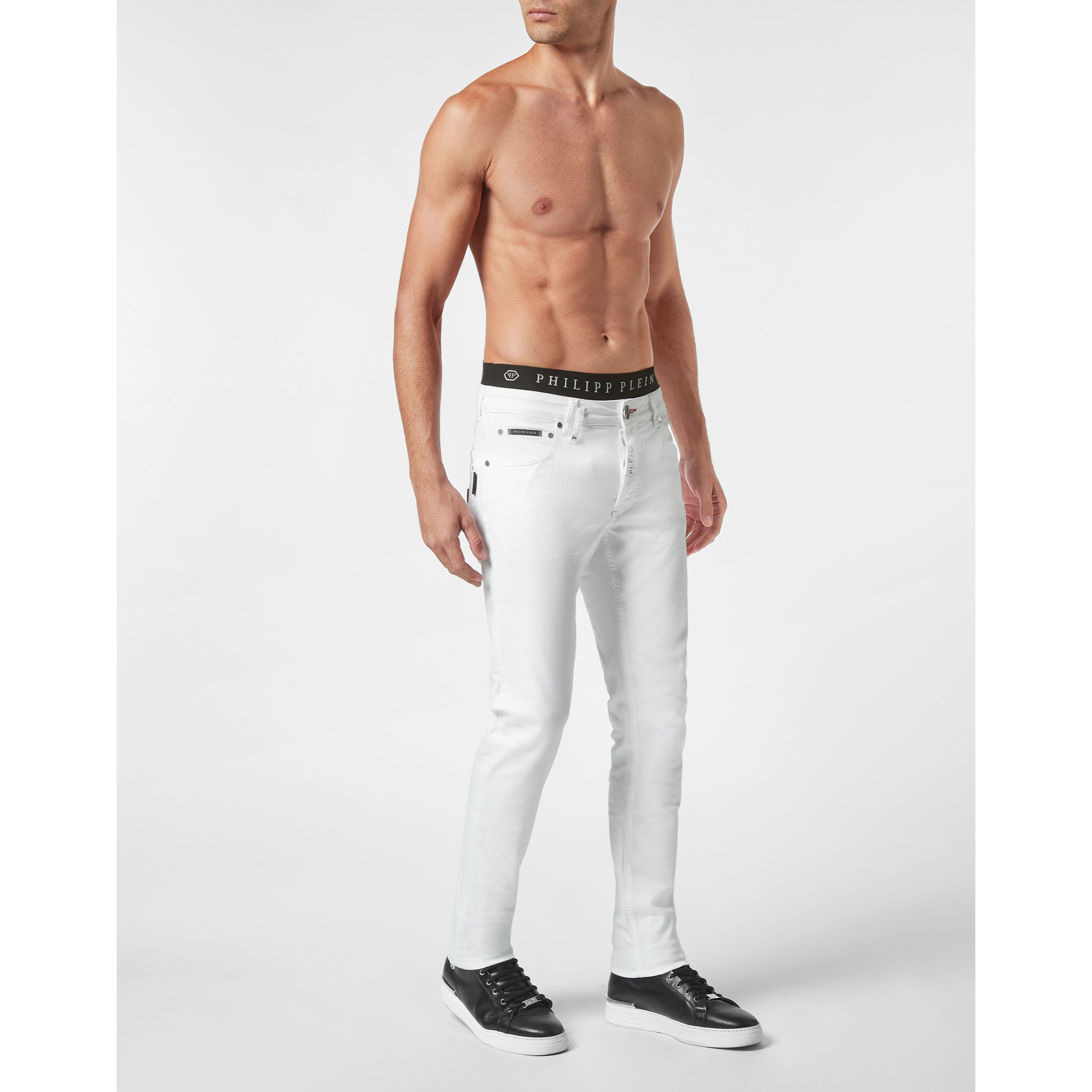 PHILIPP PLEIN Vaqueros de corte recto HEXAGON