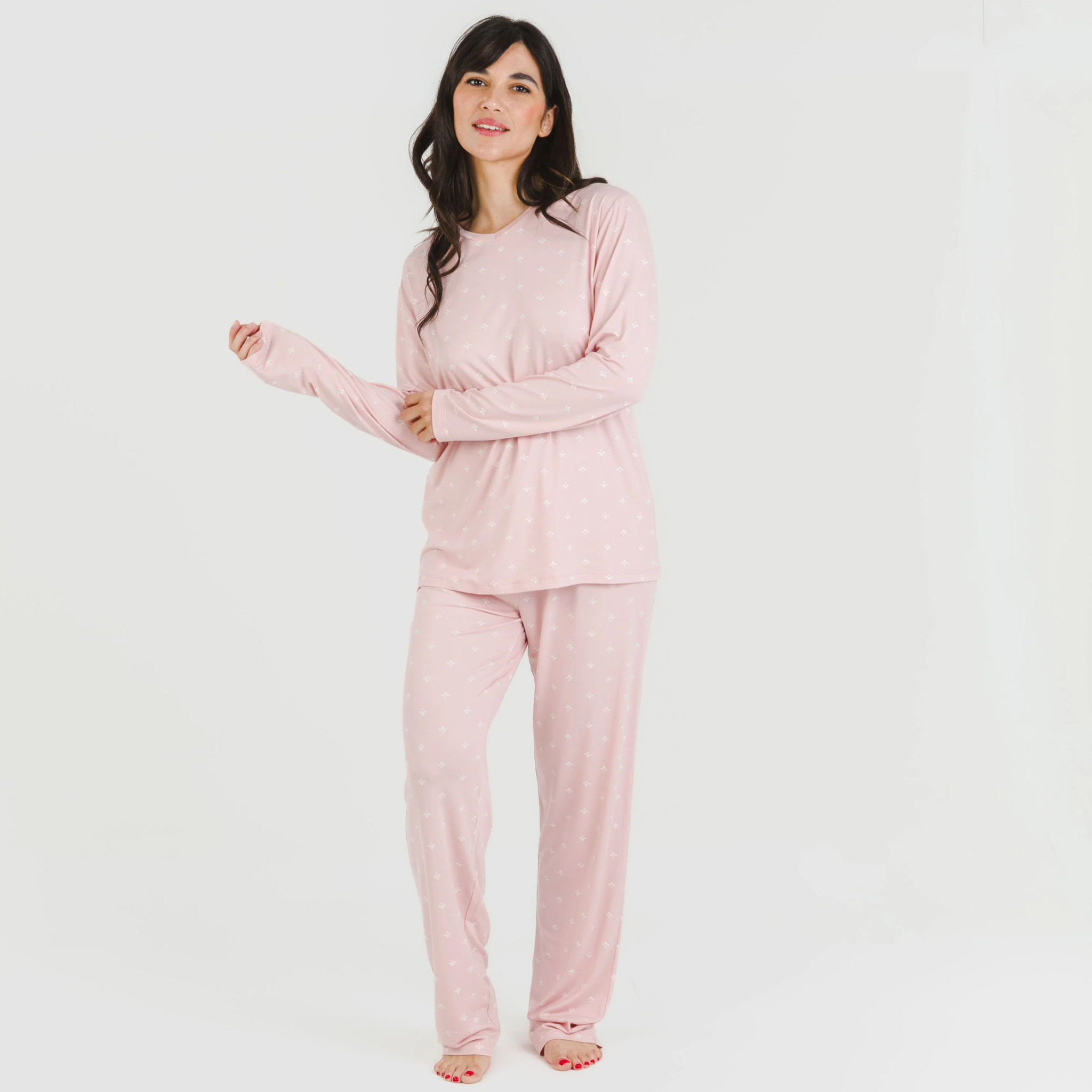 Pigiama lungo da donna soft embera