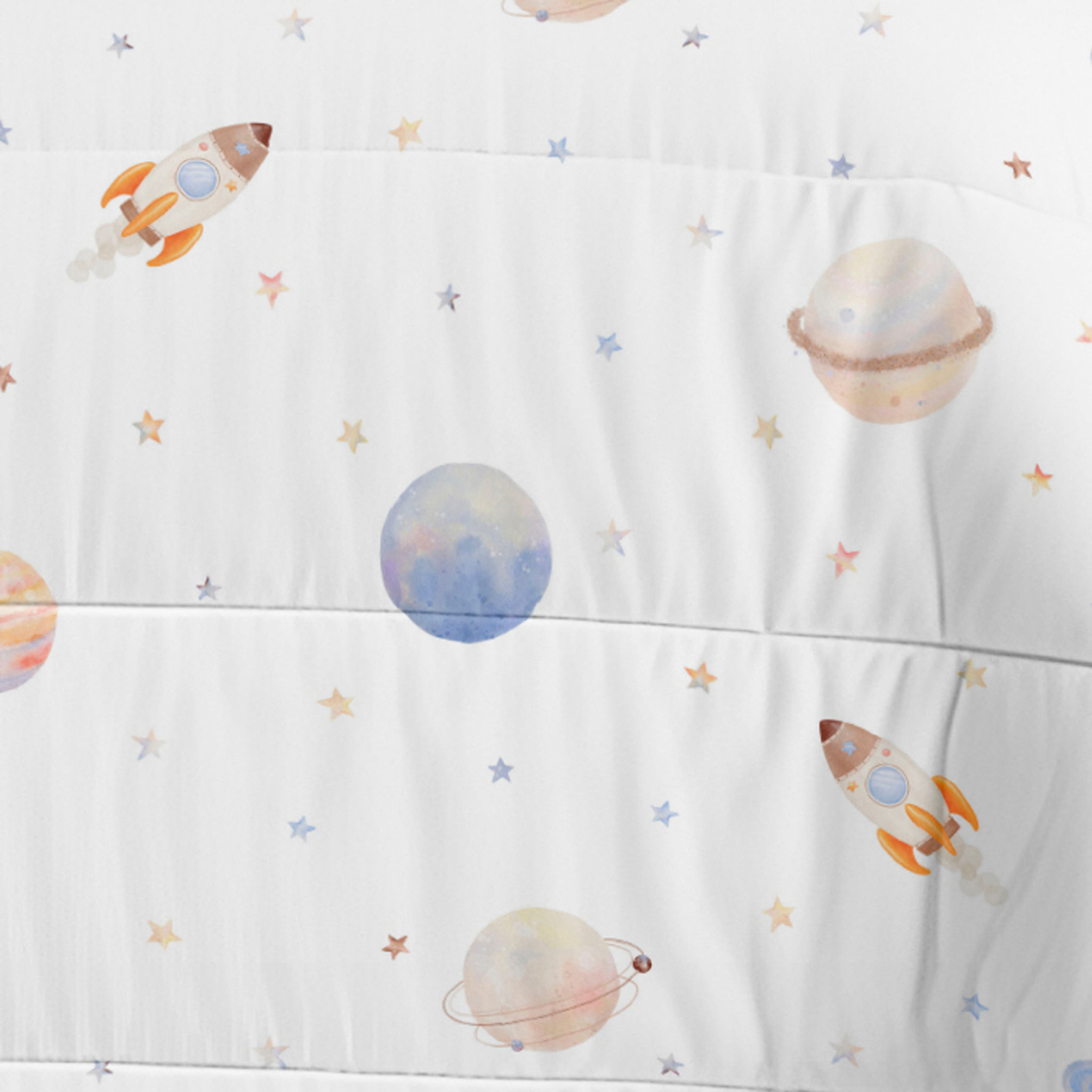 Cool Kids - Edredón Nórdico Estampado - Reversible - Infantil - 100% Algodón - 200 gr/m² con Tacto Pluma - Astro