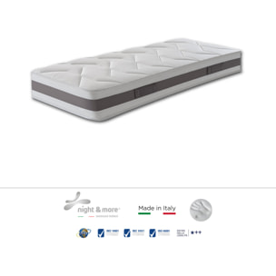 "Sogno" H18 cm 80x190 guanciale Memory OMAGGIO 1cm memory foam