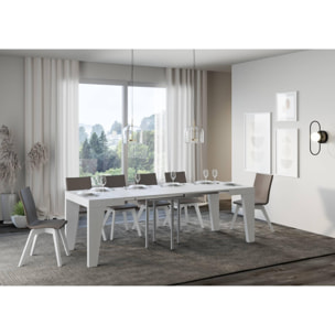 Tavolo allungabile 90x90/246 cm Naxy Bianco Frassino