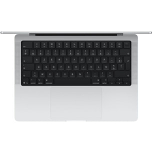 Ordinateur Apple MACBOOK Pro 14" Puce M5 Pro CPU 18 / GPU 20 coeurs Mémoire RAM 24Go Stockage 2To SSD XDR Argent