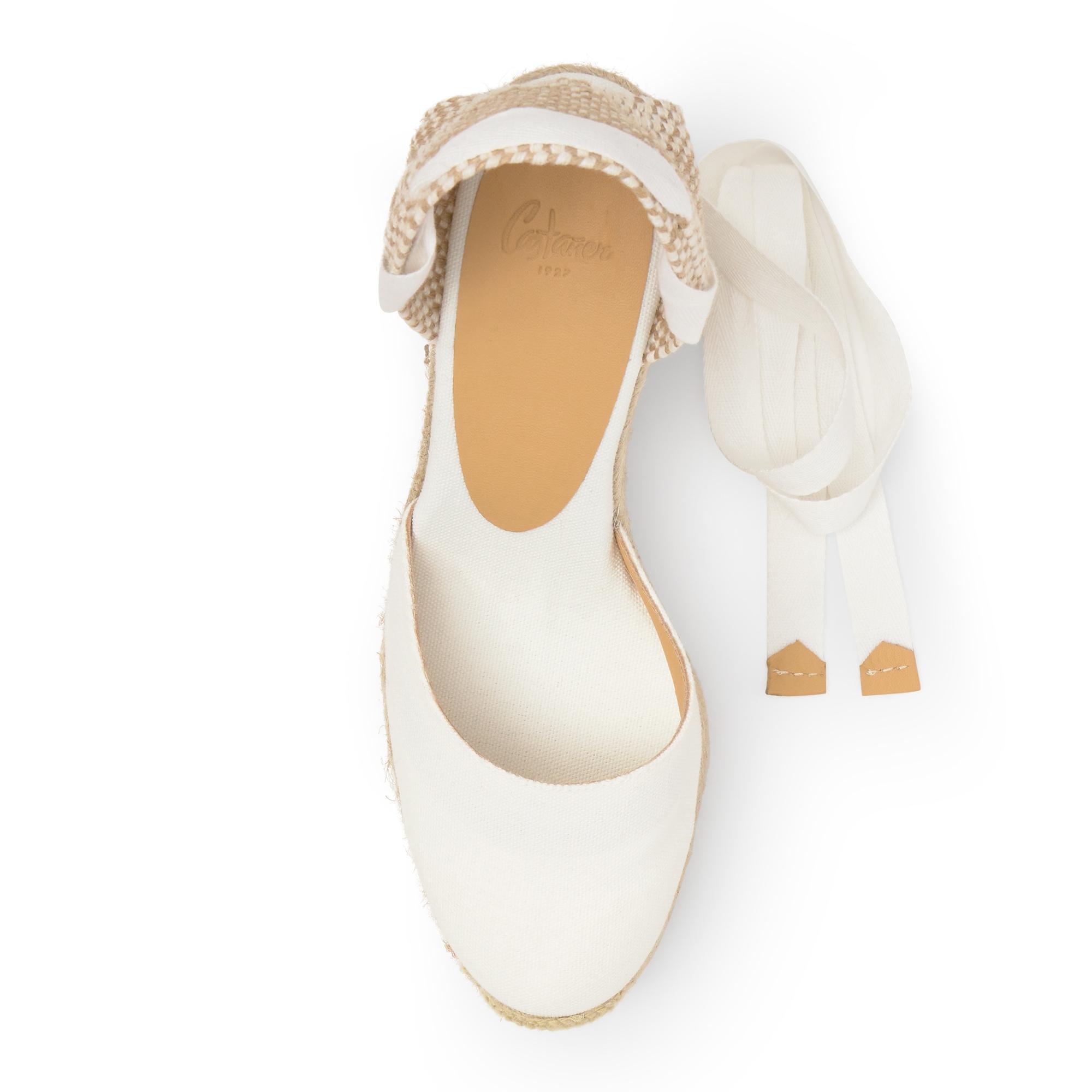 Alpargata cuña Chiara blanco mujer 11cm