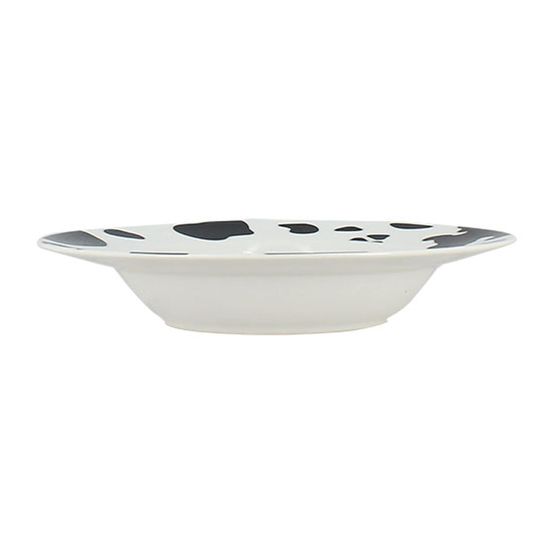 Lot de 6 assiettes creuses 20cm en porcelaine à motif vache ANIMALS