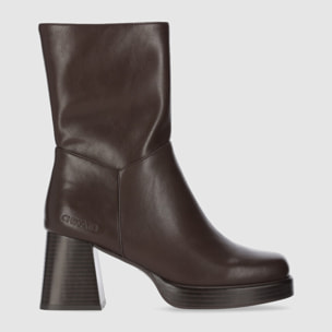 Botines - Marron - Tacón: 9 cm