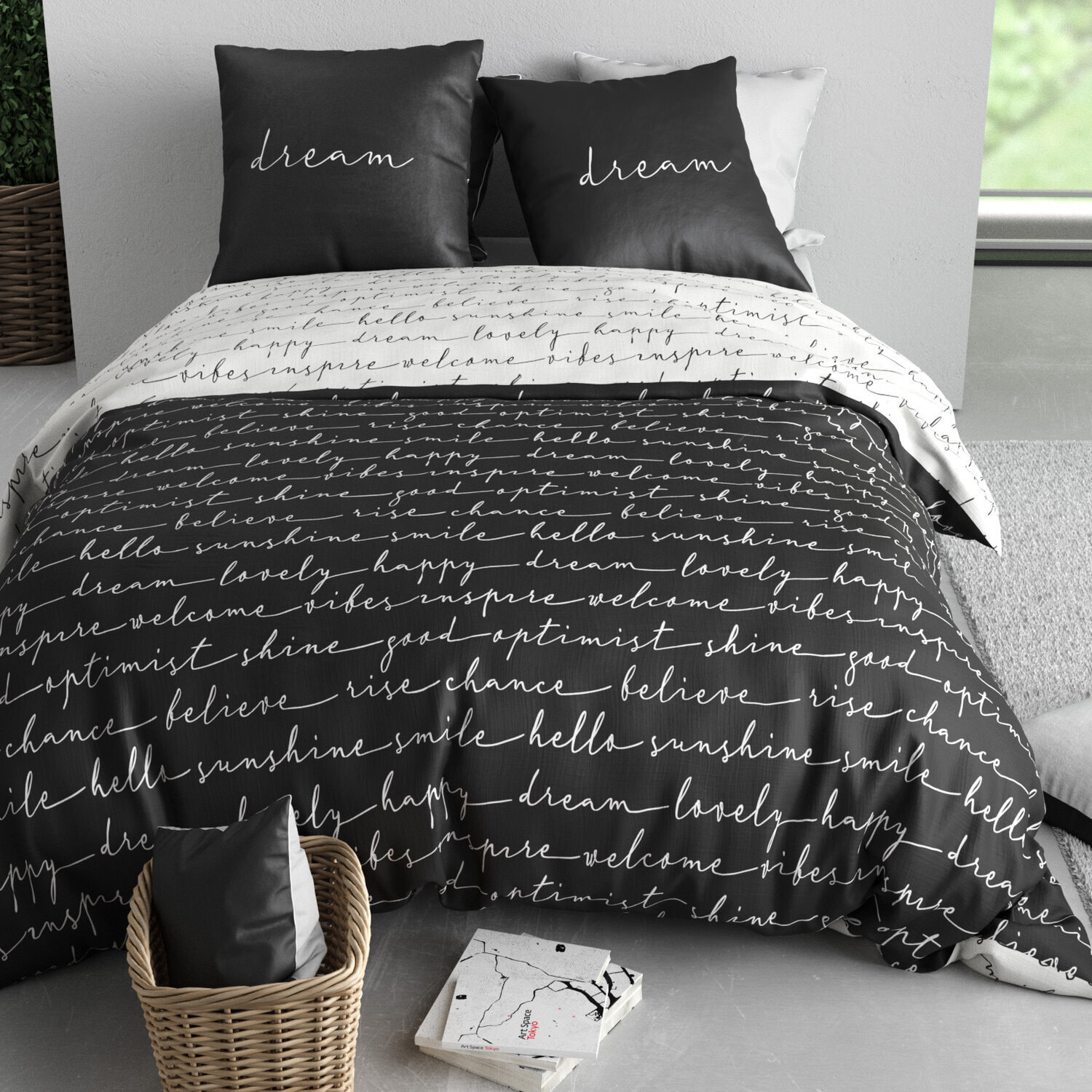 Parure housse de couette 3pcs microfibre 85gsm rita