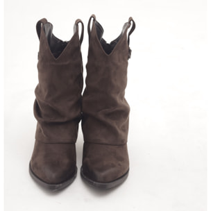 STIVALETTO TEXANO RISVOLTATO TESTA DI MORO