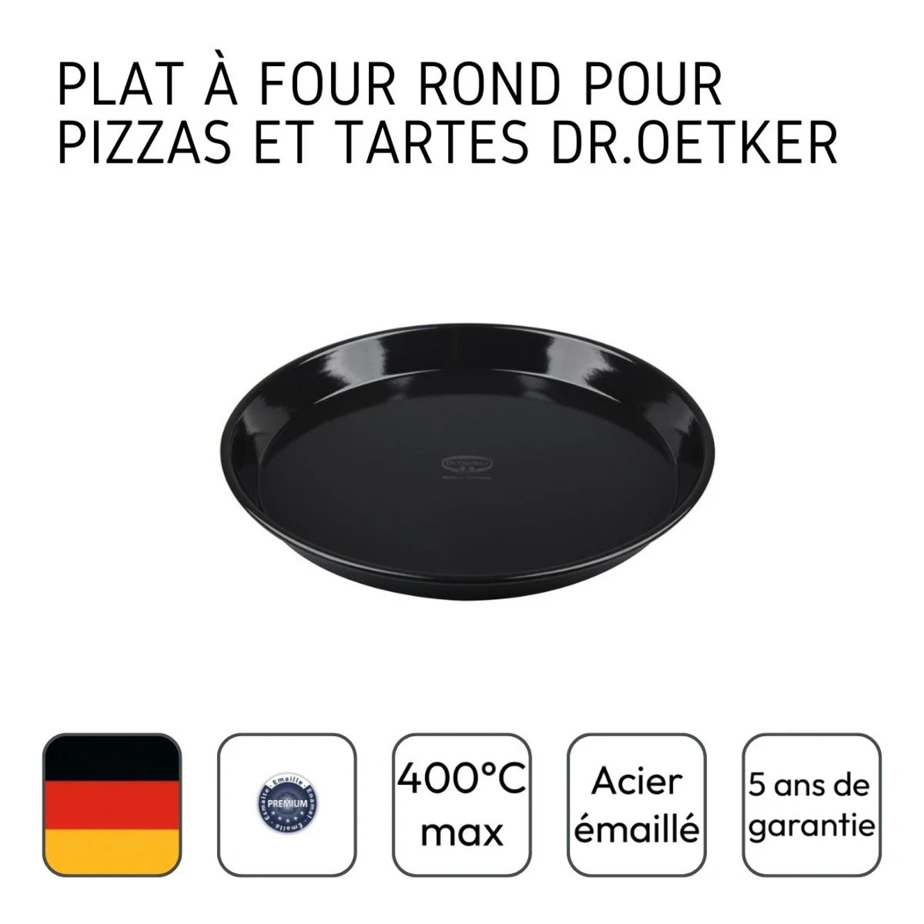 Lot de 2 plats à four pour tartes et pizzas 32 cm Dr.Oetker Tradition