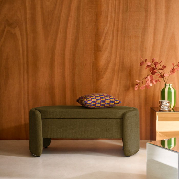 Banc coffre, bout de lit contemporain tissu KALO