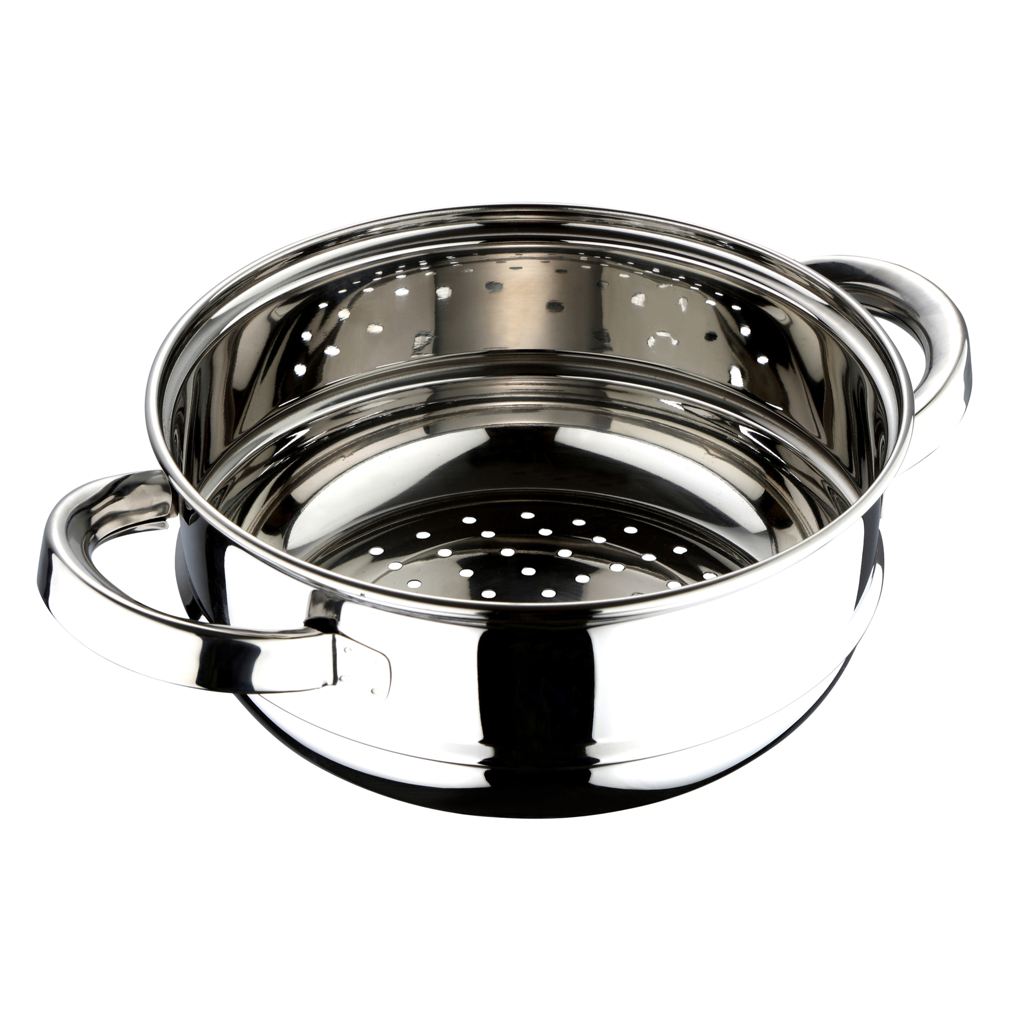Cacerola Vaporera de Ø24x9,5cm en acero inoxidable y acabado brillante Renberg