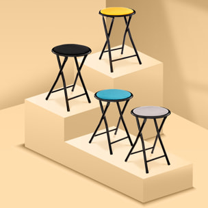 Tabouret pliant Velours Gris