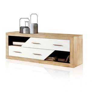 Módulo bajo Nuka 2 cajones Cambria - Blanco