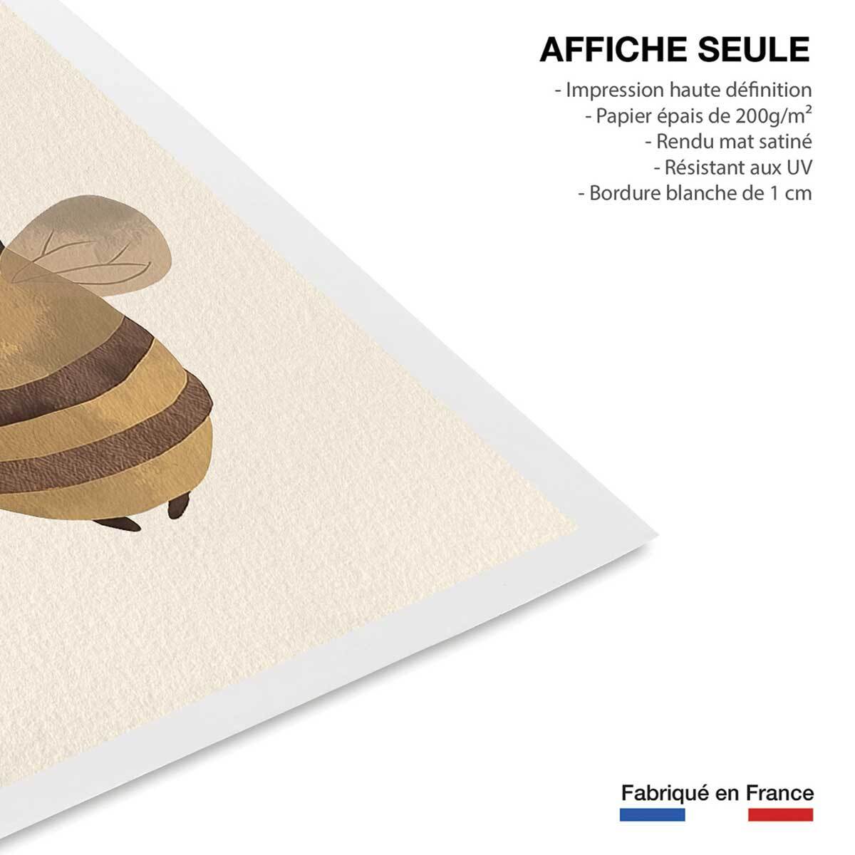Affiche enfant l'abeille  Affiche seule