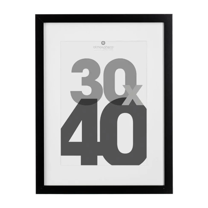 Cadre photo bois "Eva" noir 30x40cm