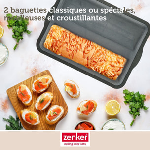 Moule à baguettes de pain 36 x 26 cm Zenker Silicone fibre de verre