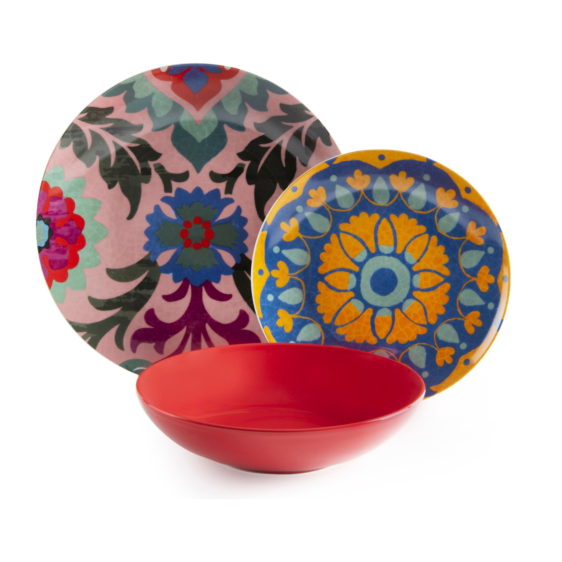 Servizio piatti 18 pezzi Excelsa – New Delhi, Porcellana Multicolore