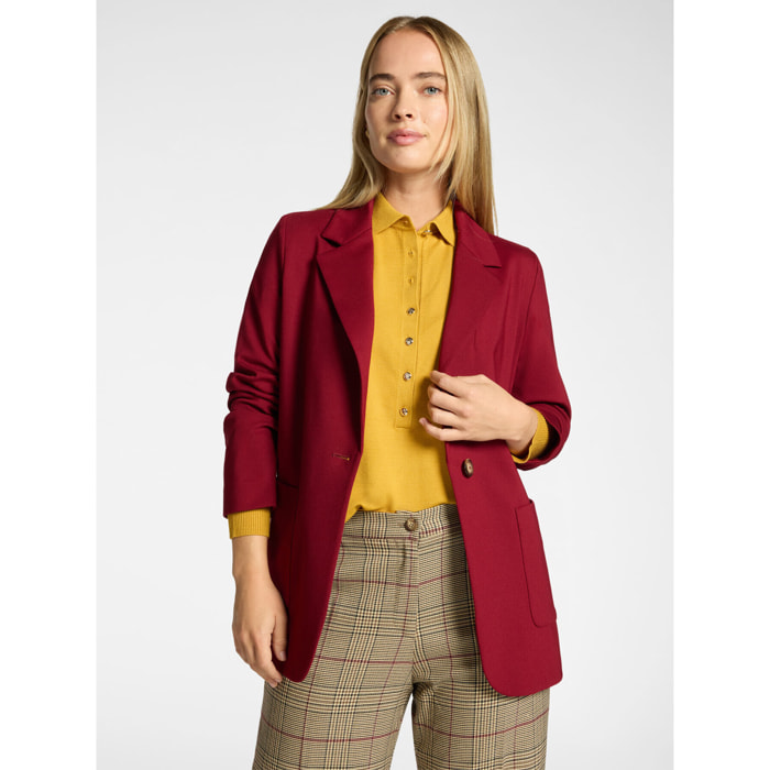 Elena Mirò - Blazer misto viscosa monopetto - Bordeaux