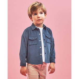 CAMISA CUELLO CAMISERO PANA AZUL