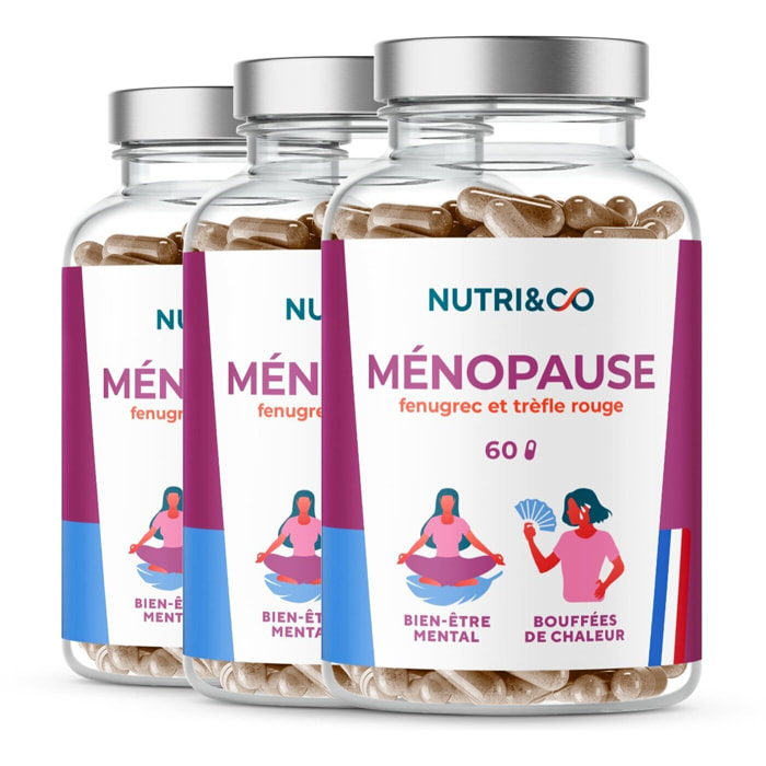 Formule Ménopause Equilibre Hormonal Féminin - 60 gélules Vegan - Lot de 3