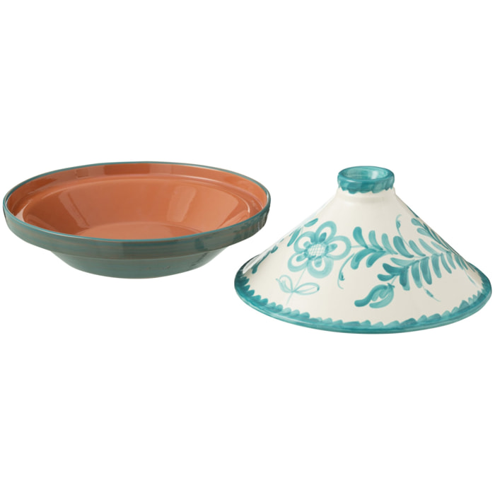 J-Line tajine Granada - céramique - blanc/aqua
