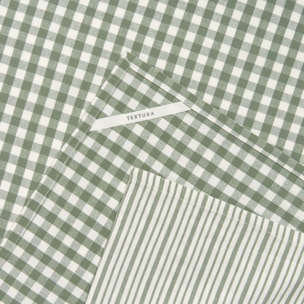 Set 2 trapos cuadros rayas Vichout color verde Algodón