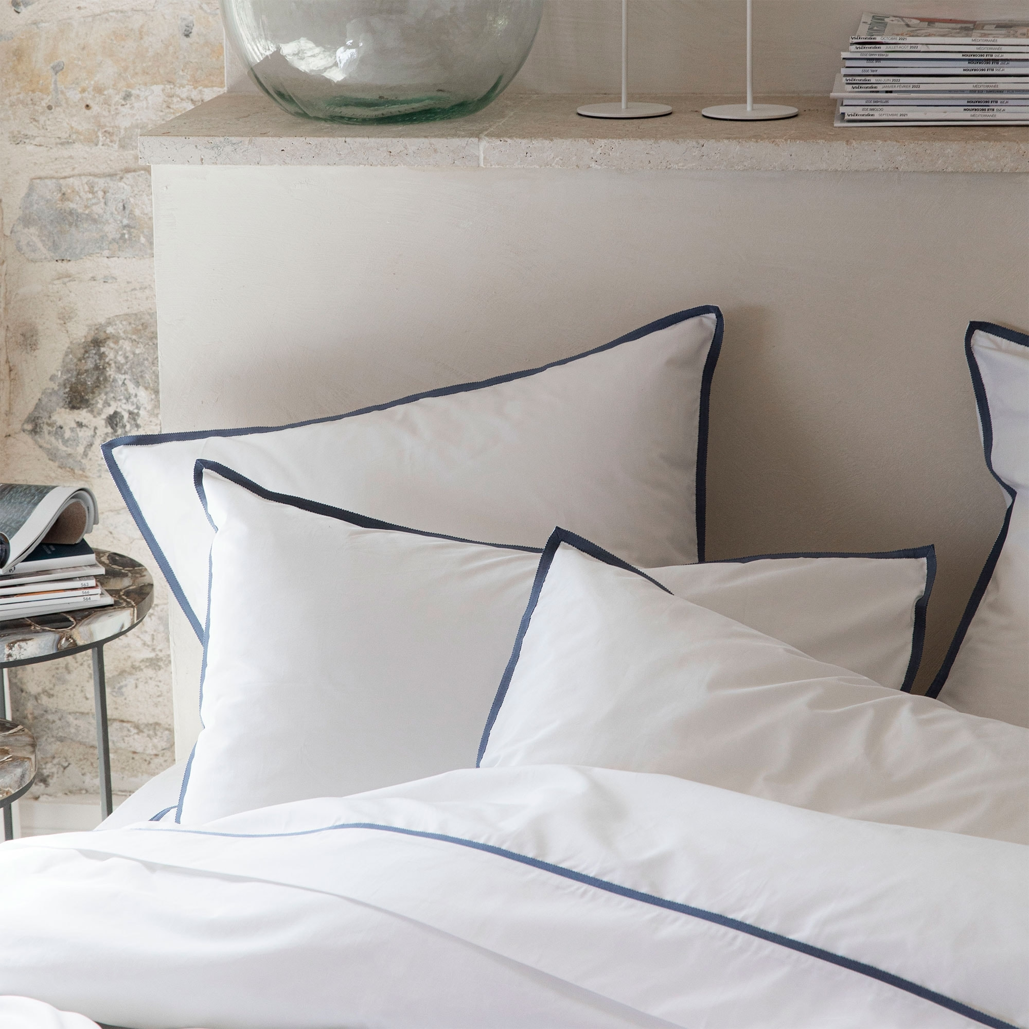 Taie d'oreiller en percale de coton prestige 120 fils, VOLUPTÉ PURE