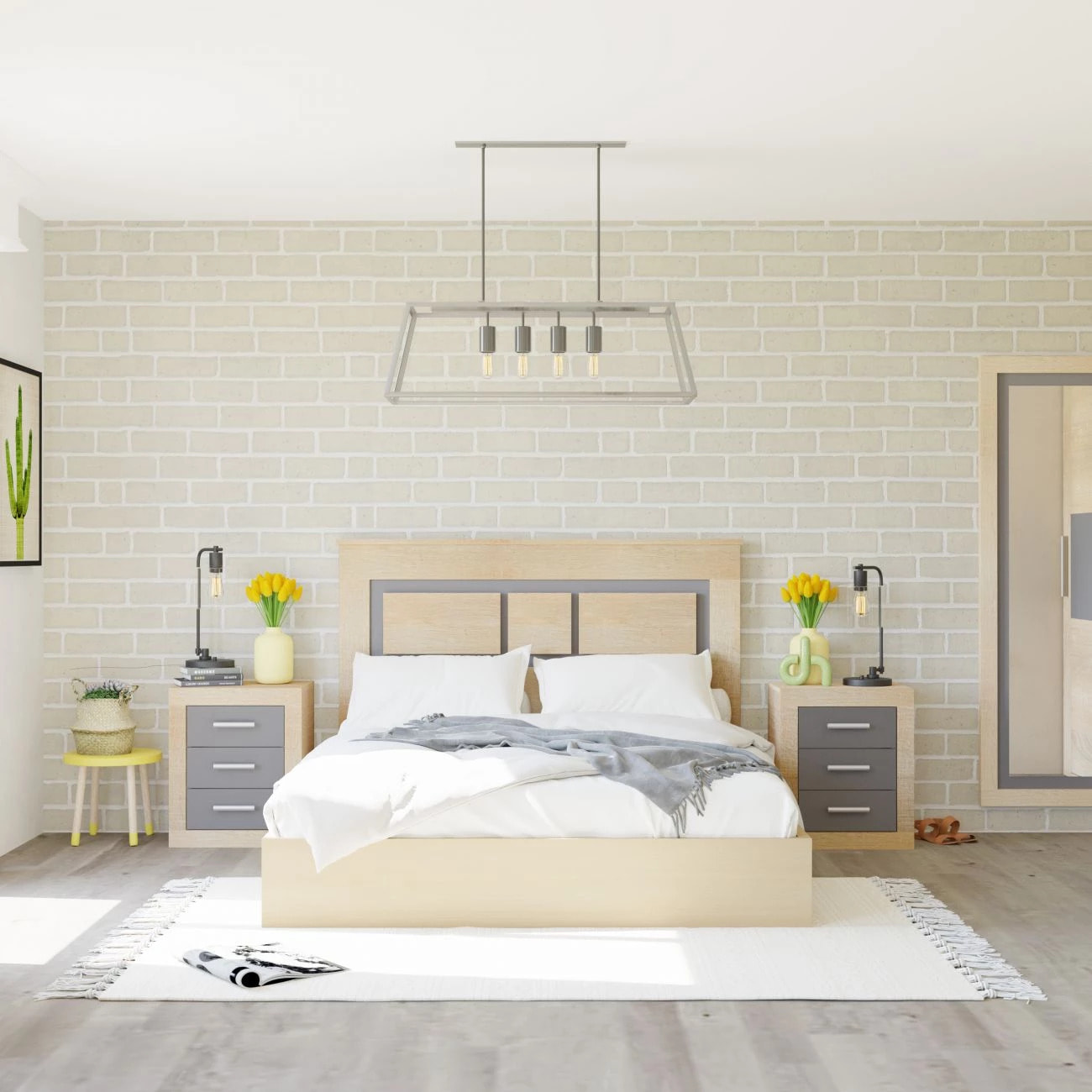 Dormitorio Kira 5C Plus Cambria - Grafito