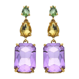 Pendientes Lux by Lux acabadoss en oro amarillo 18k