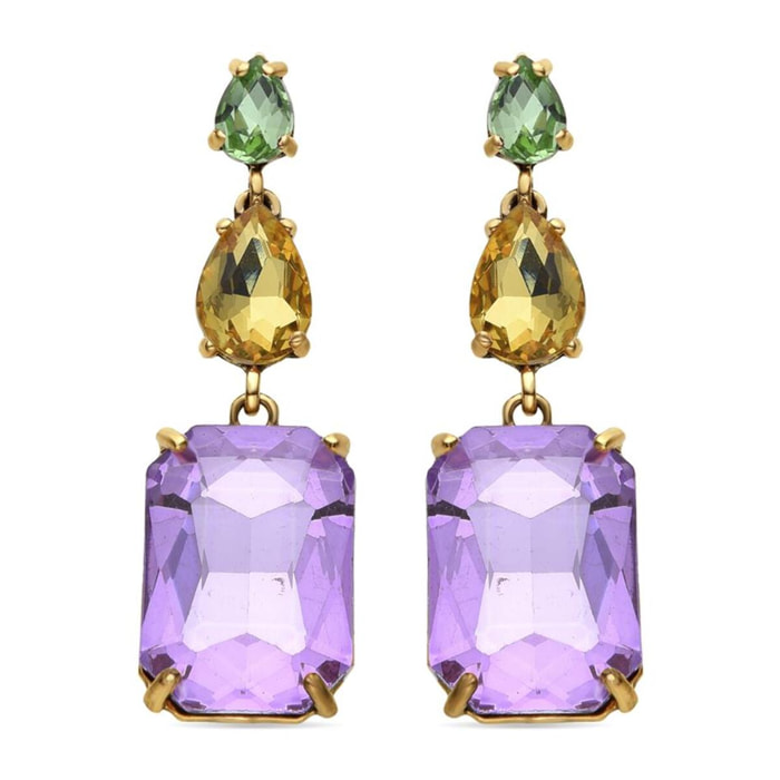 Pendientes Lux by Lux acabadoss en oro amarillo 18k