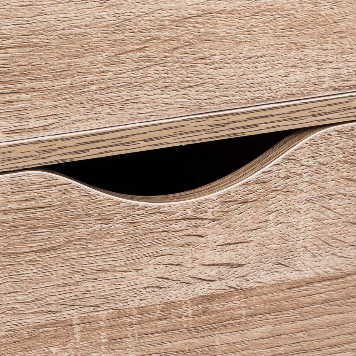 Caisson 6 tiroirs effet bois naturel