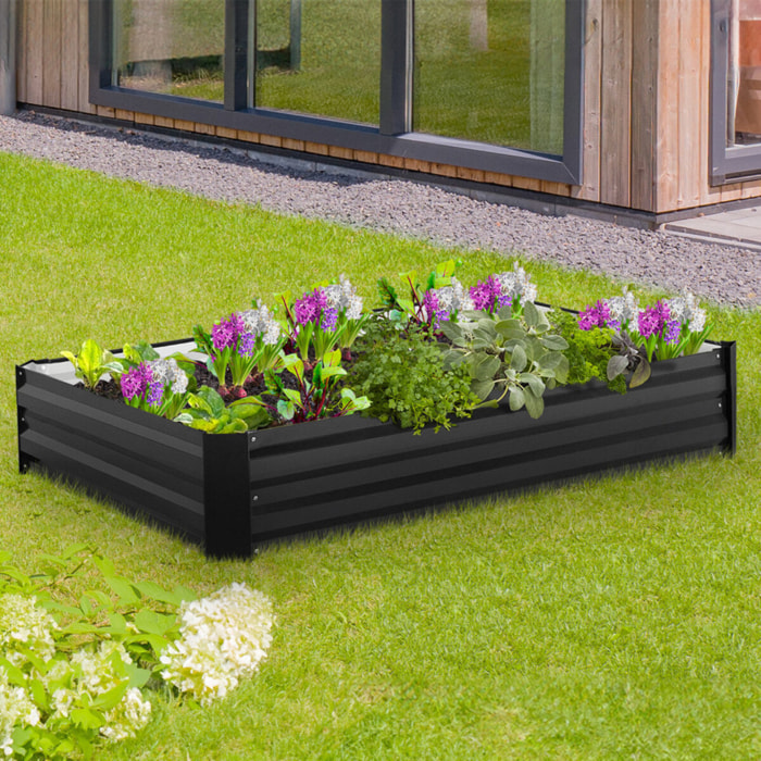 Carré potager en métal - Gris anthracite