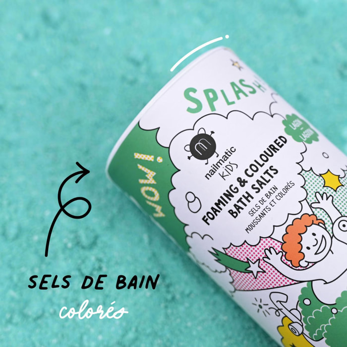Foaming And Colored Bath Salts - Sels de Bain Moussants et Colorés - Vert Lagon 250 g