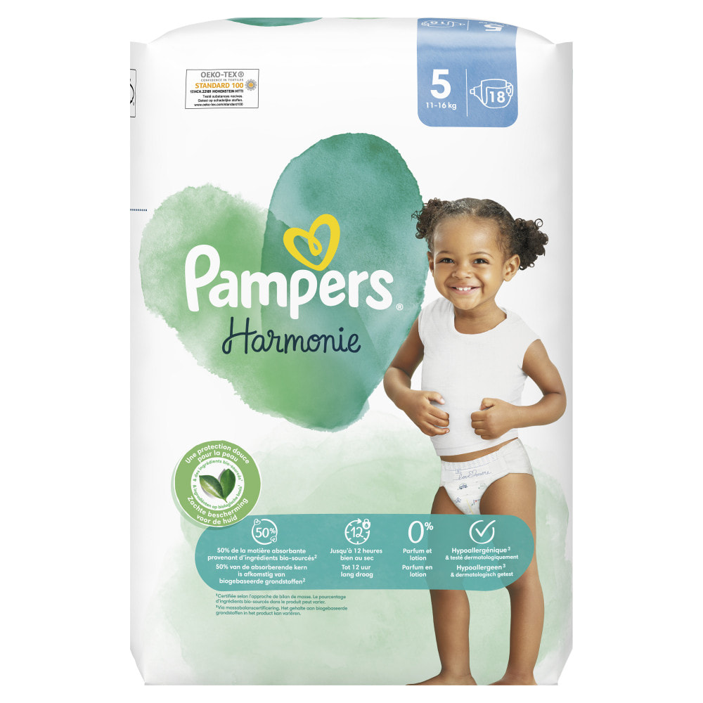 4x18 Couches Harmonie Taille 5, Pampers