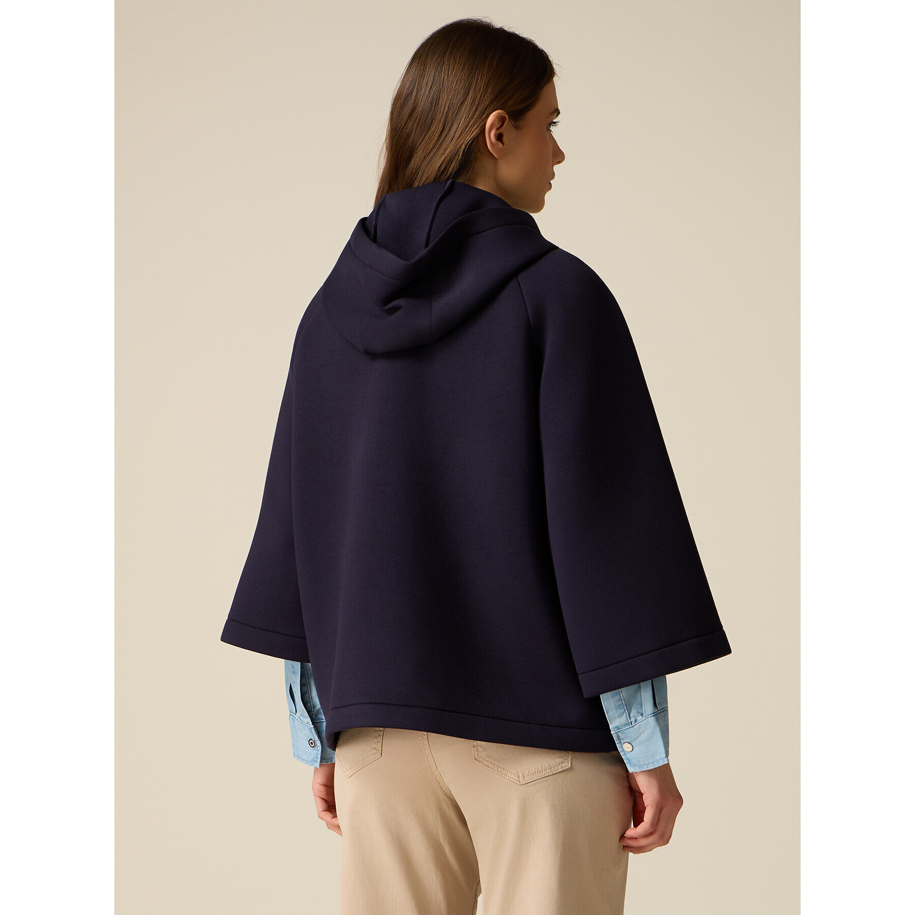 Oltre - Capa en tejido scuba - Azul